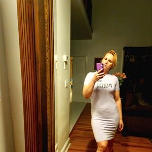 PUMA Lavender Graphic T-Shirt Dress, SZ M